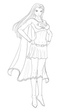Desenho de Supergirl para Colorir Pdf grátis