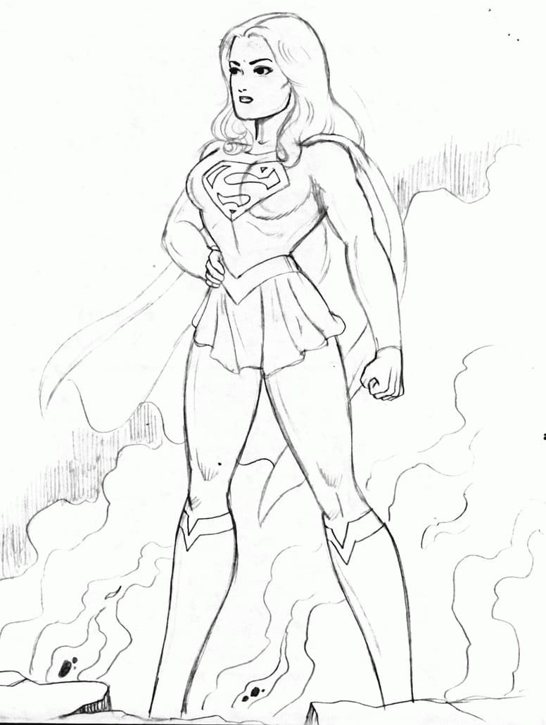 Desenhos de Supergirl para Colorir
