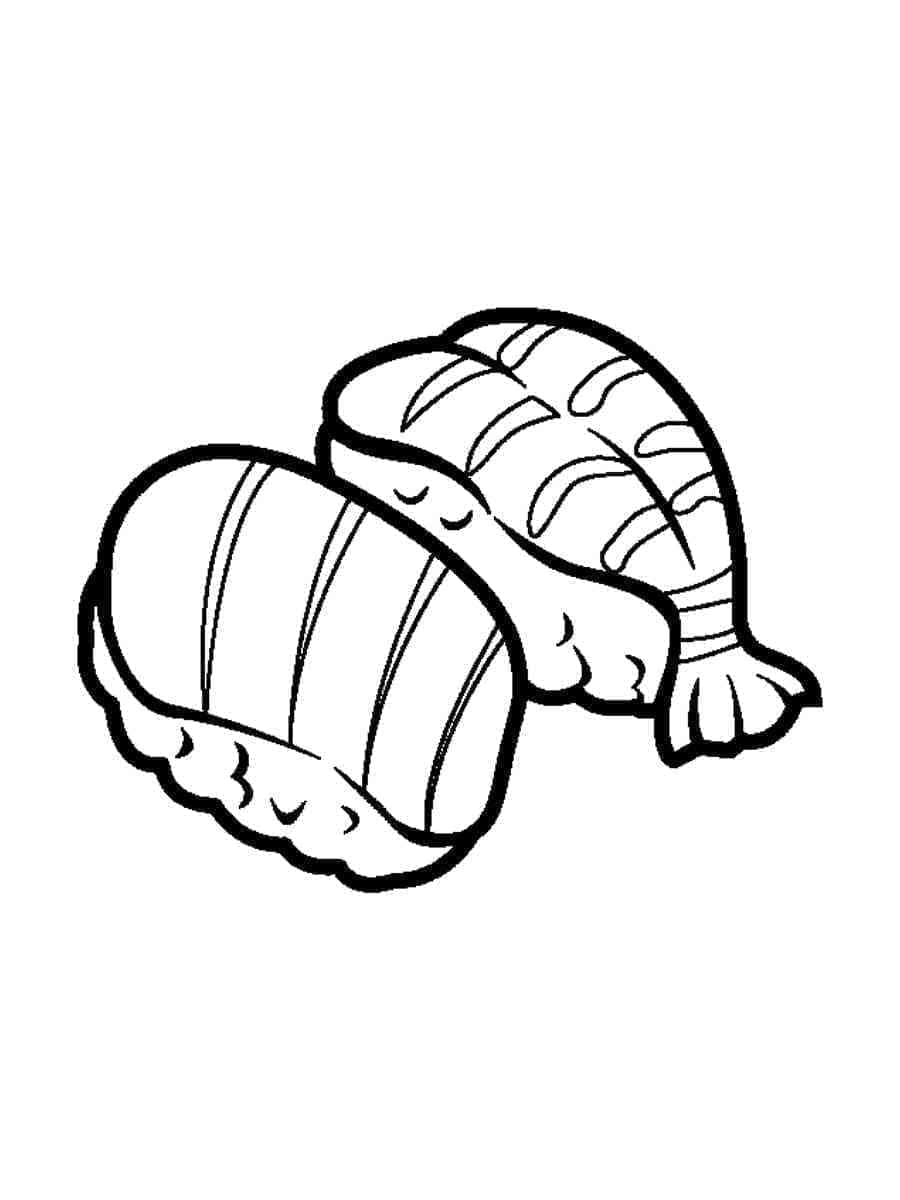 Desenho de Sushi Grátis para Crianças para Colorir