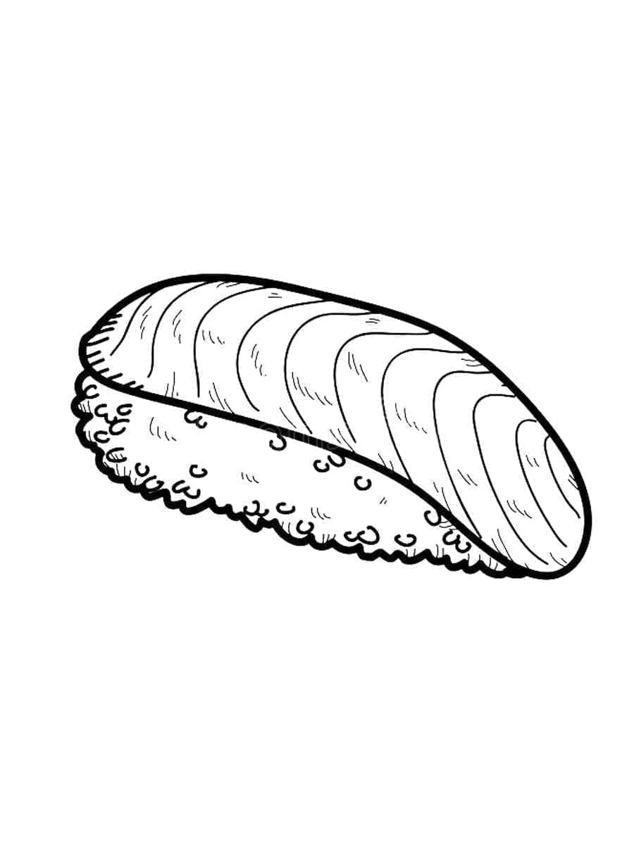 Desenho de Sushi Muito Delicioso para Colorir