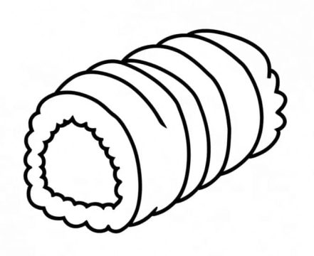 Desenho de Um Sushi Muito Delicioso para Colorir