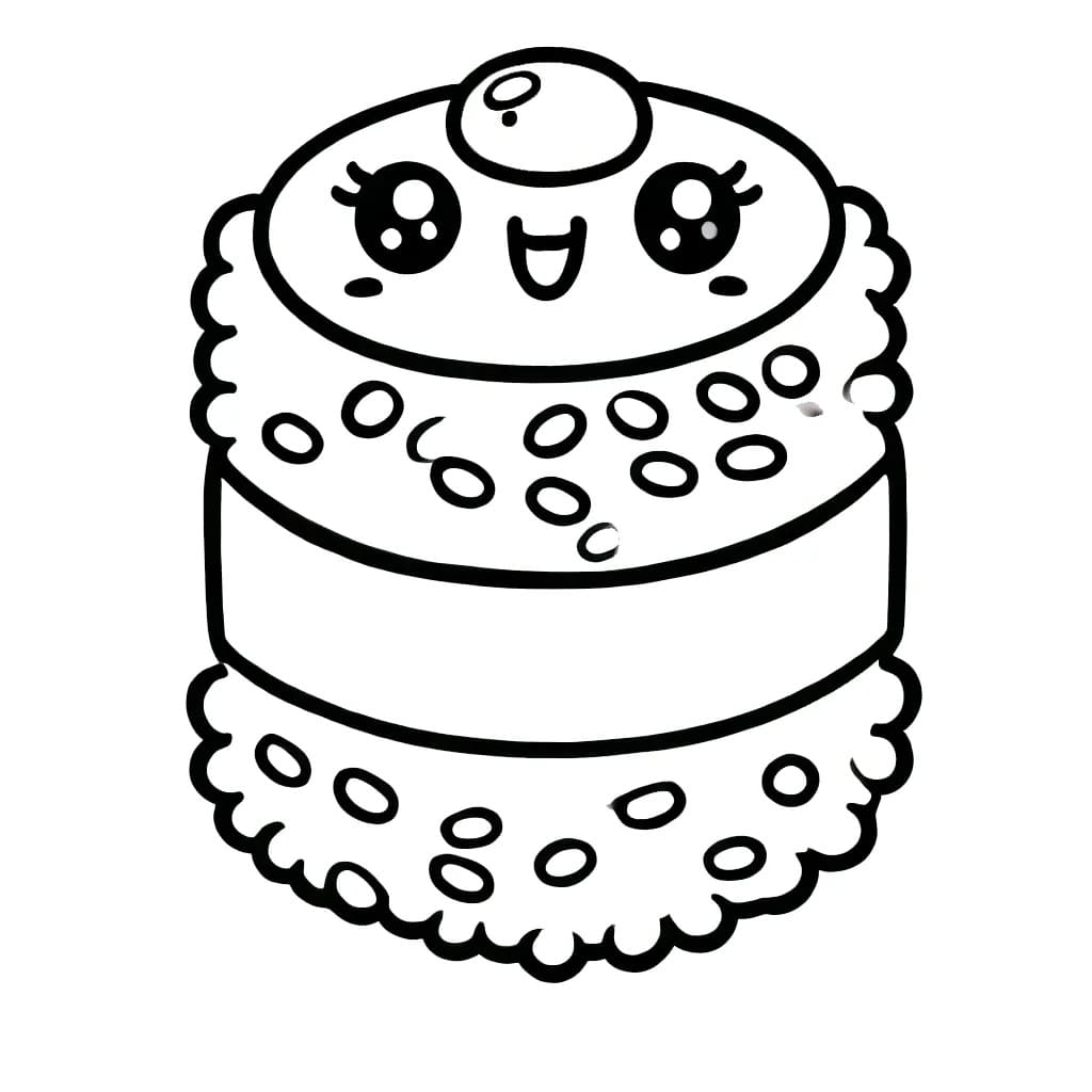Desenho de um Sushi para Colorir