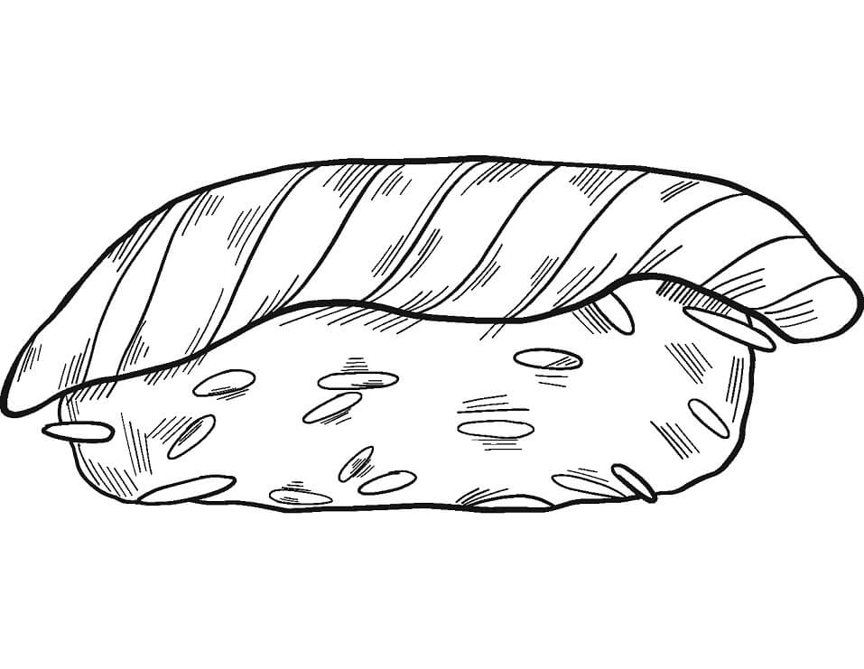 Desenho de Sushi Download para Colorir
