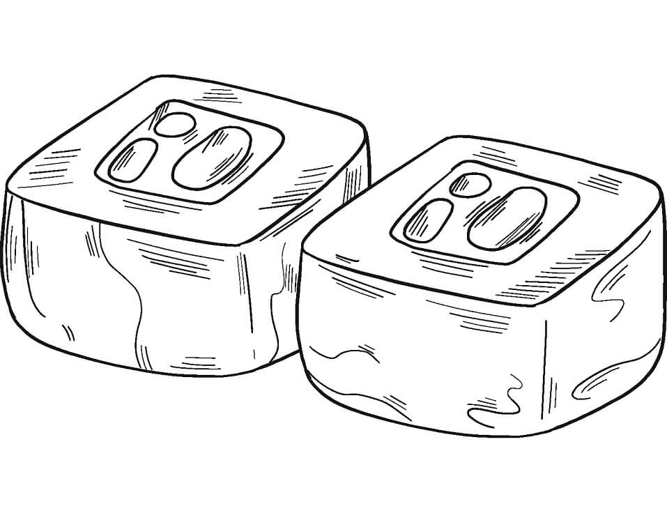 Desenho de Sushi Imprimivel para Imprimir e Colorir