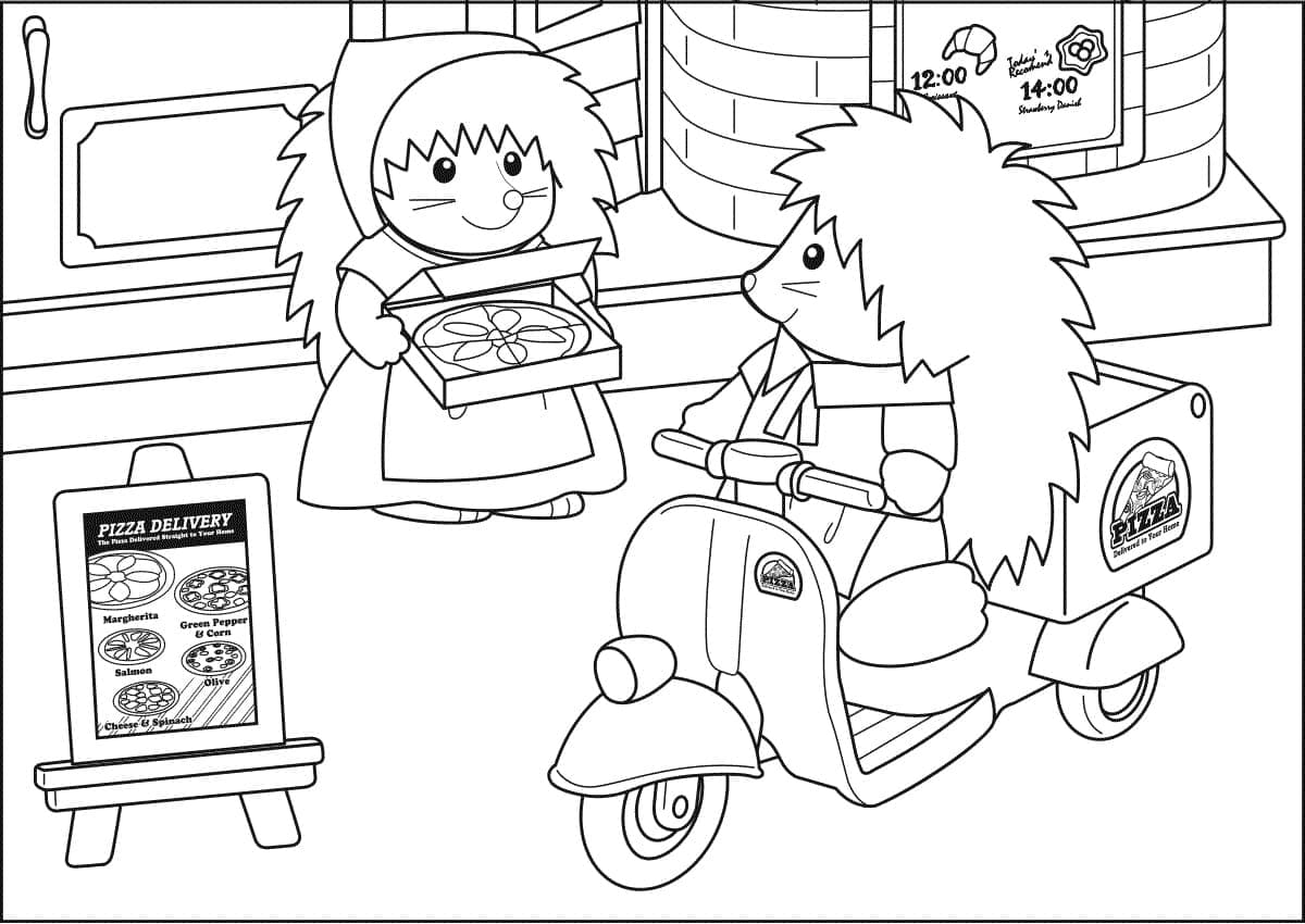 Desenho de Imagem de Sylvanian Families para Colorir
