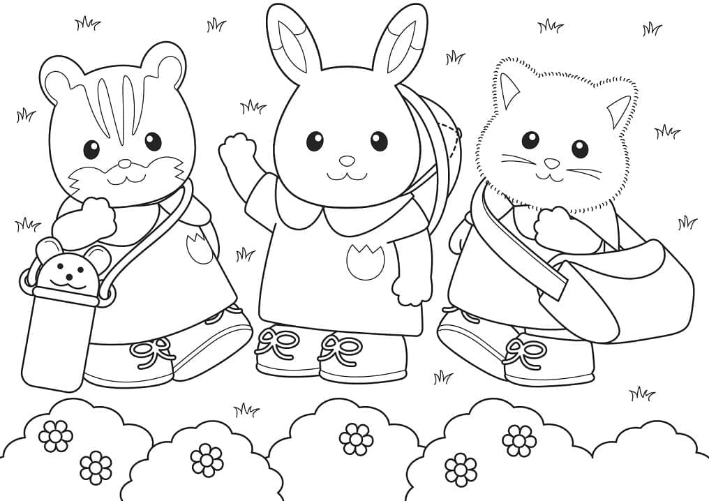 Desenho de Sylvanian Families Grátis para Crianças para Colorir