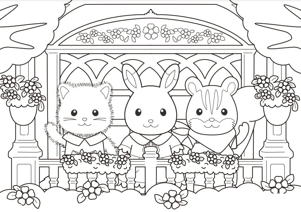Desenho de Sylvanian Families para Colorir e Imprimir Grátis