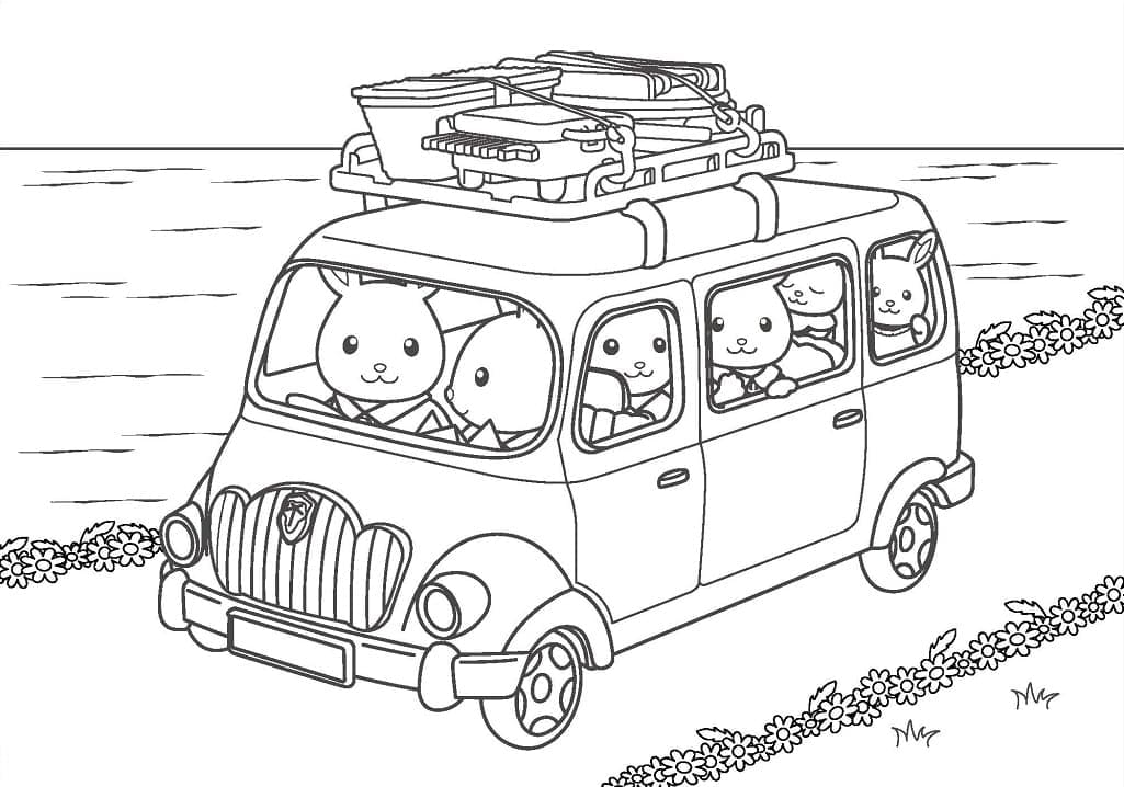 Desenho de Sylvanian Families para Colorir Grátis Download