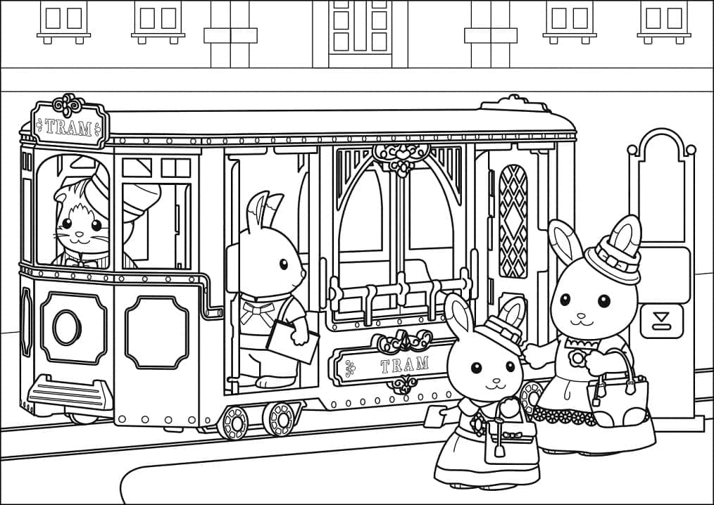 Desenho de Sylvanian Families para Colorir Online Download