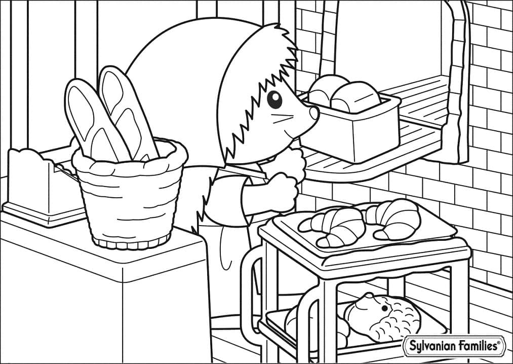 Desenho de Sylvanian Families para Colorir Pdf