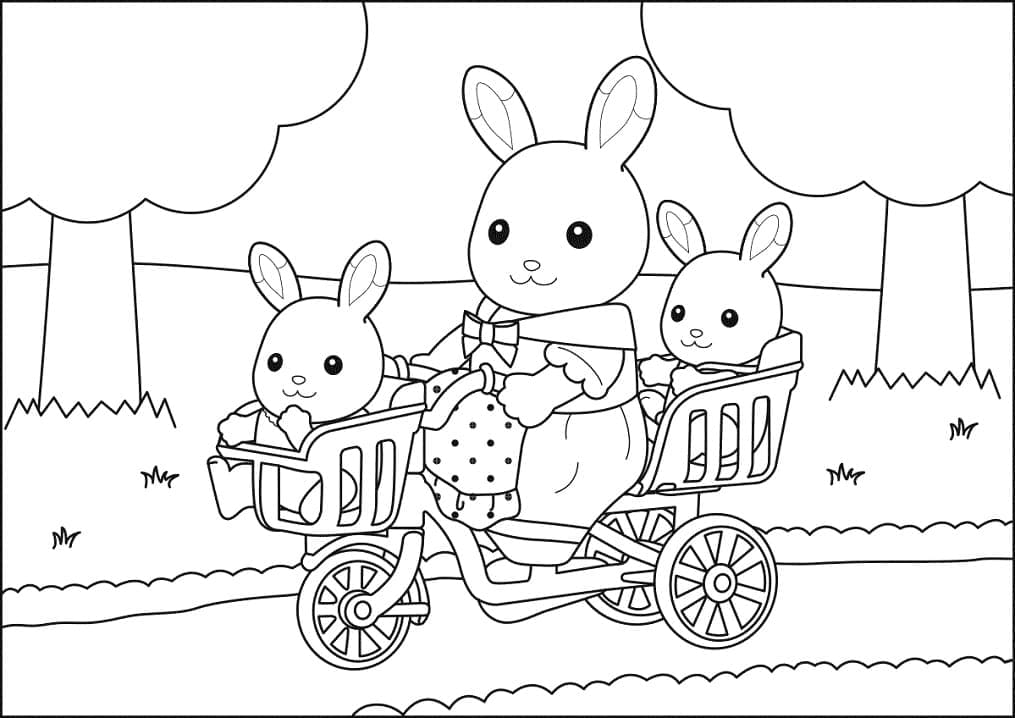 Desenho de Sylvanian Families para Imprimir e Baixar