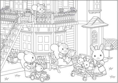 Desenho de Sylvanian Families para Imprimir em Pdf