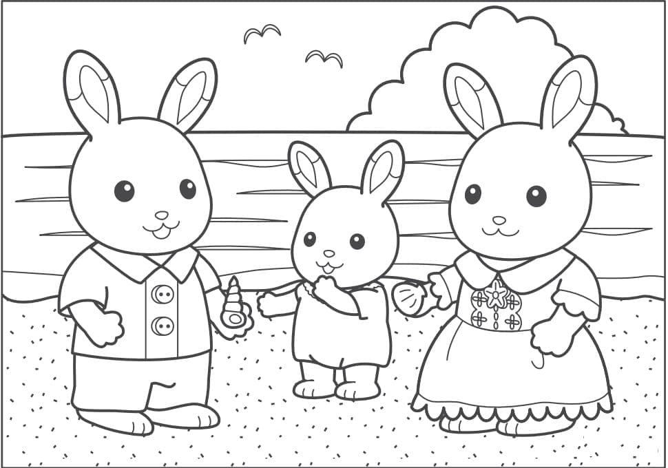 Desenho de Sylvanian Families para Imprimir Grátis