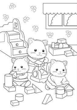 Desenho de Sylvanian Families para Imprimir Imprimível