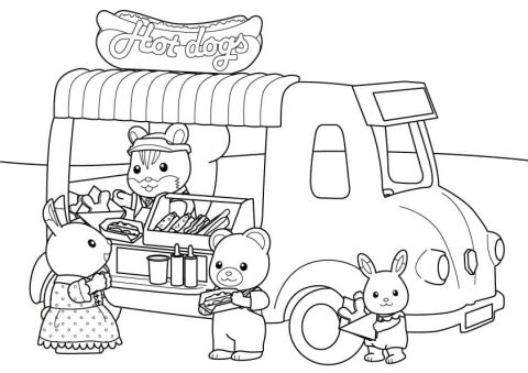 Desenho de Sylvanian Families para Imprimir Imprimível Pdf