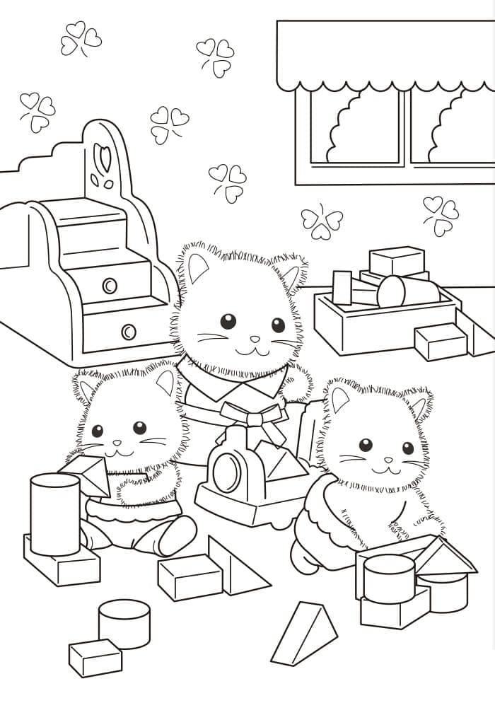 Desenho de Sylvanian Families para Imprimir Imprimivel