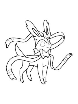 Desenho de Sylveon de Pokemon para Colorir