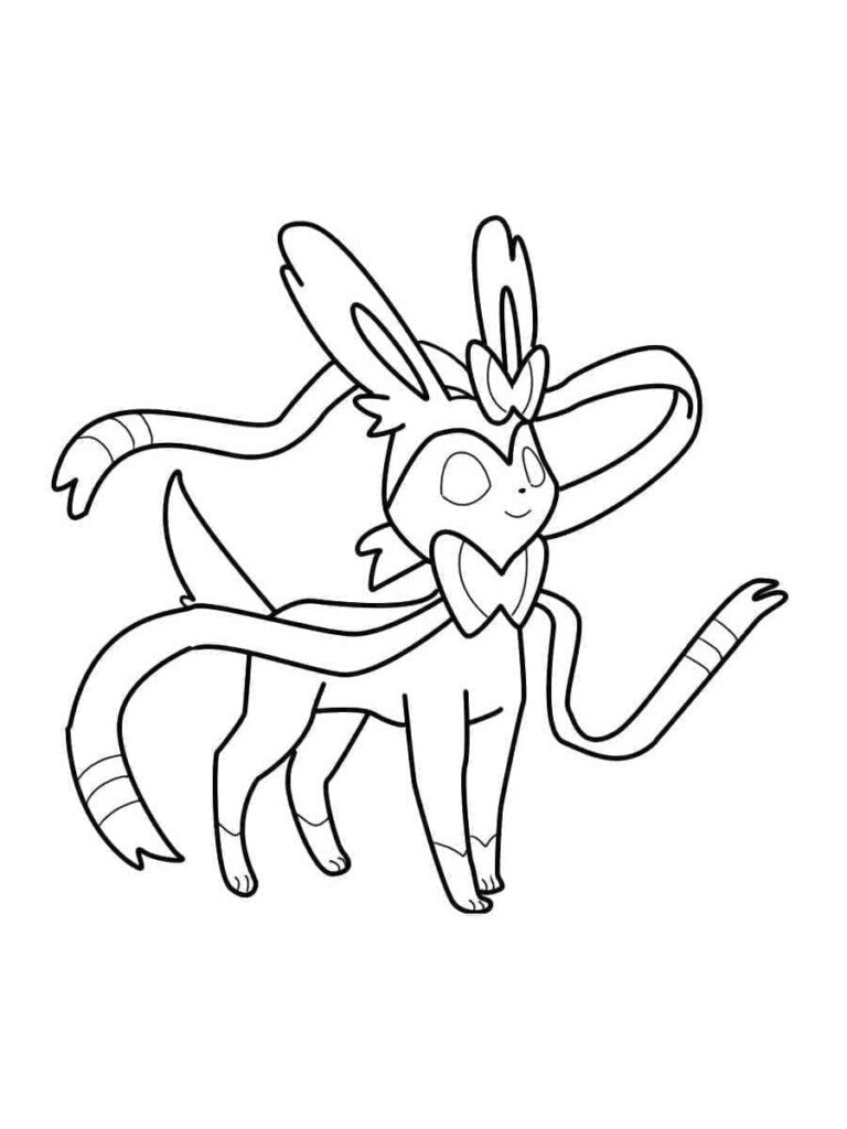 Desenho de Sylveon de Pokemon para Colorir