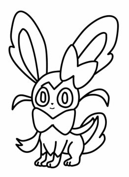 Desenho de Sylveon Fofo para Colorir