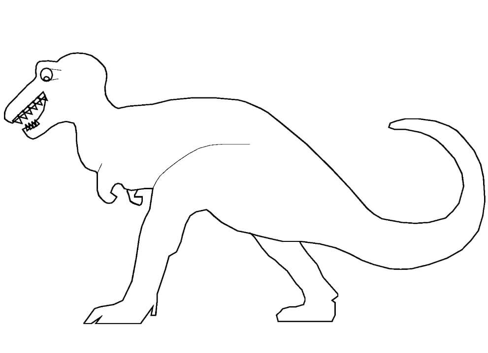 Desenho de Dinossauro T Rex Pdf para Colorir