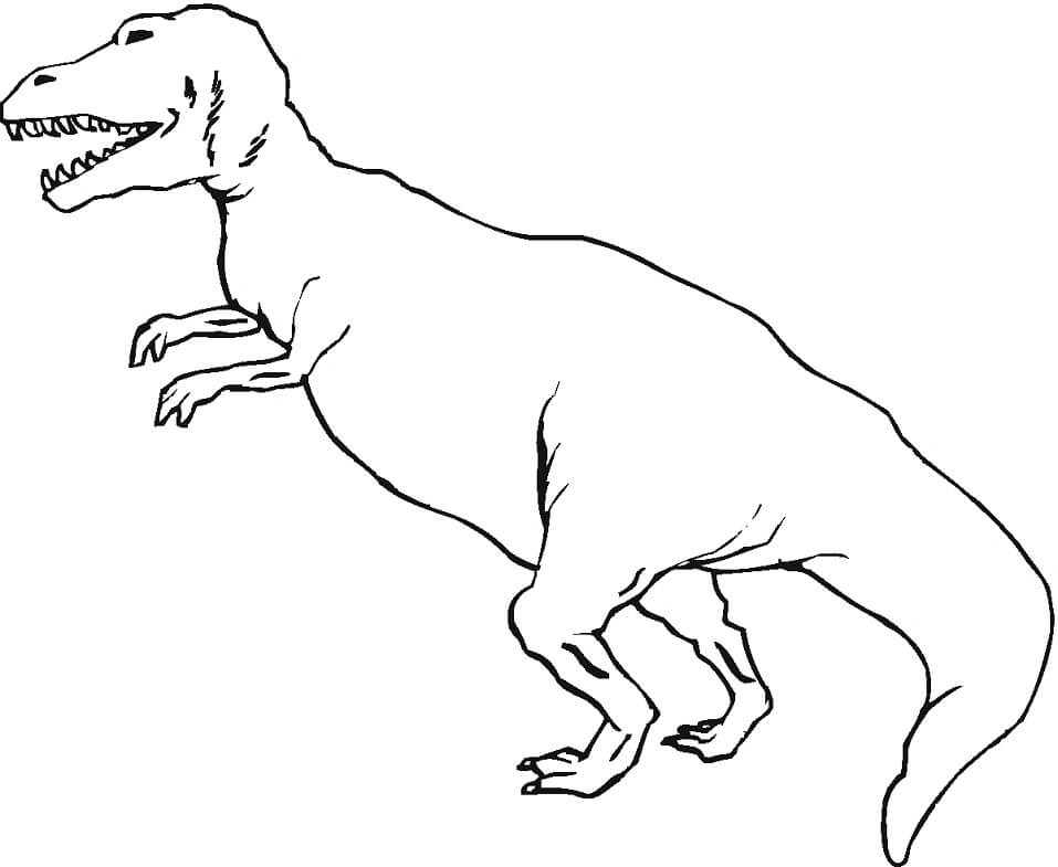 Desenho de T Rex Grátis Download para Colorir