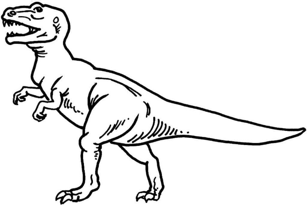 Desenho de T Rex Imprimivel Pdf para Colorir