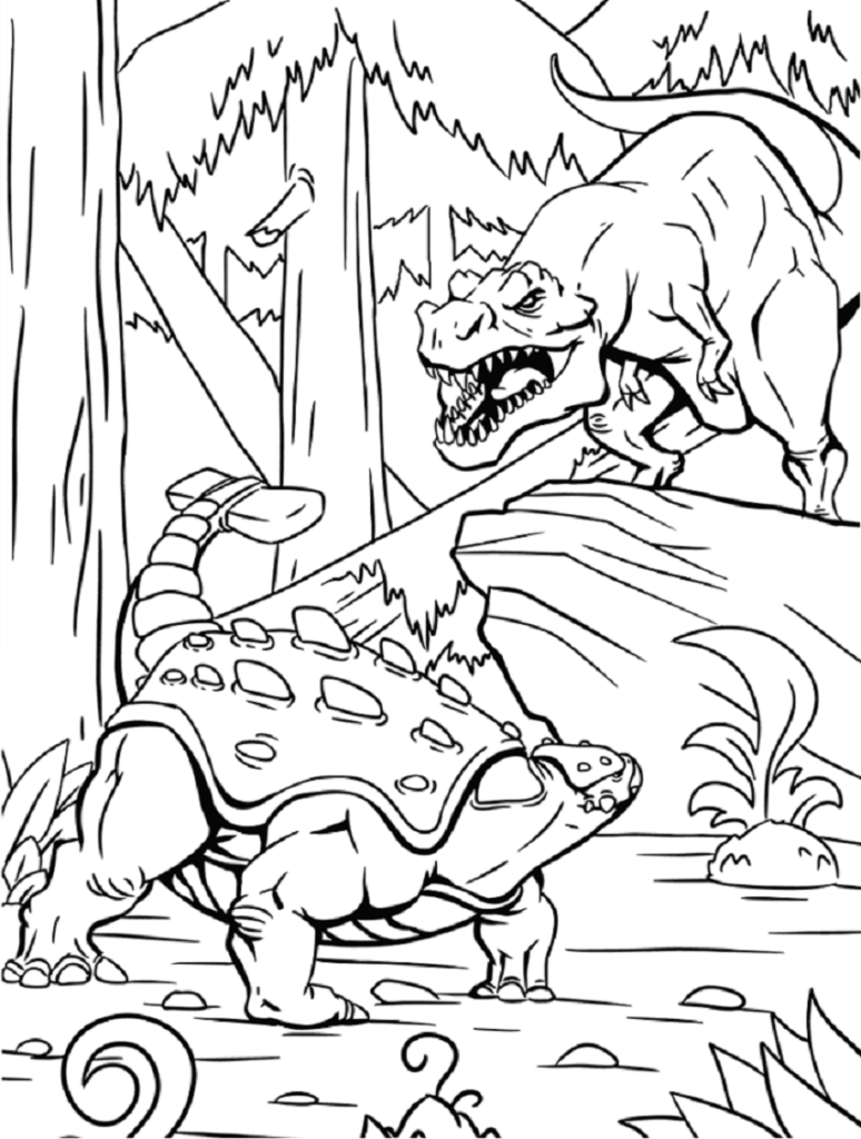 Desenho de T Rex Pdf para Colorir