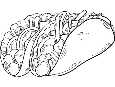 Desenho Tacos para Colorir