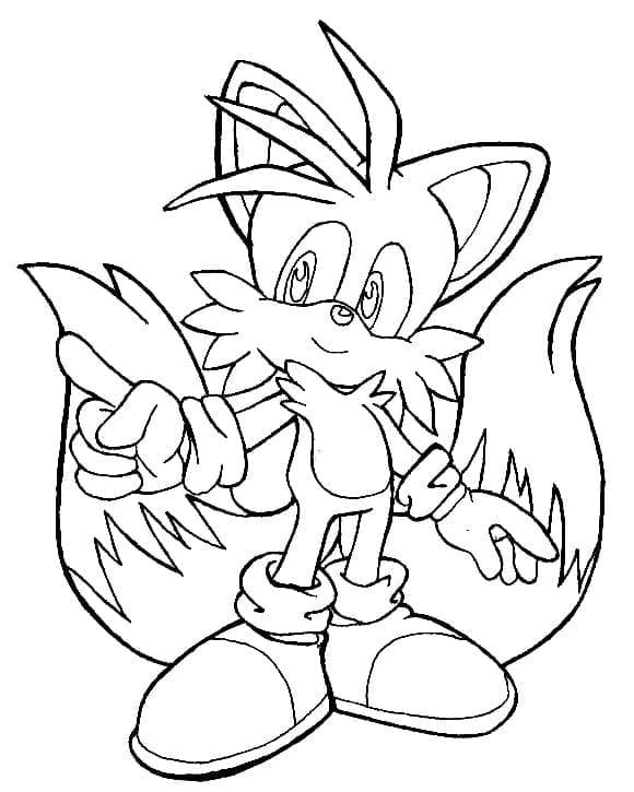 Desenho de Foto de Tails para Colorir