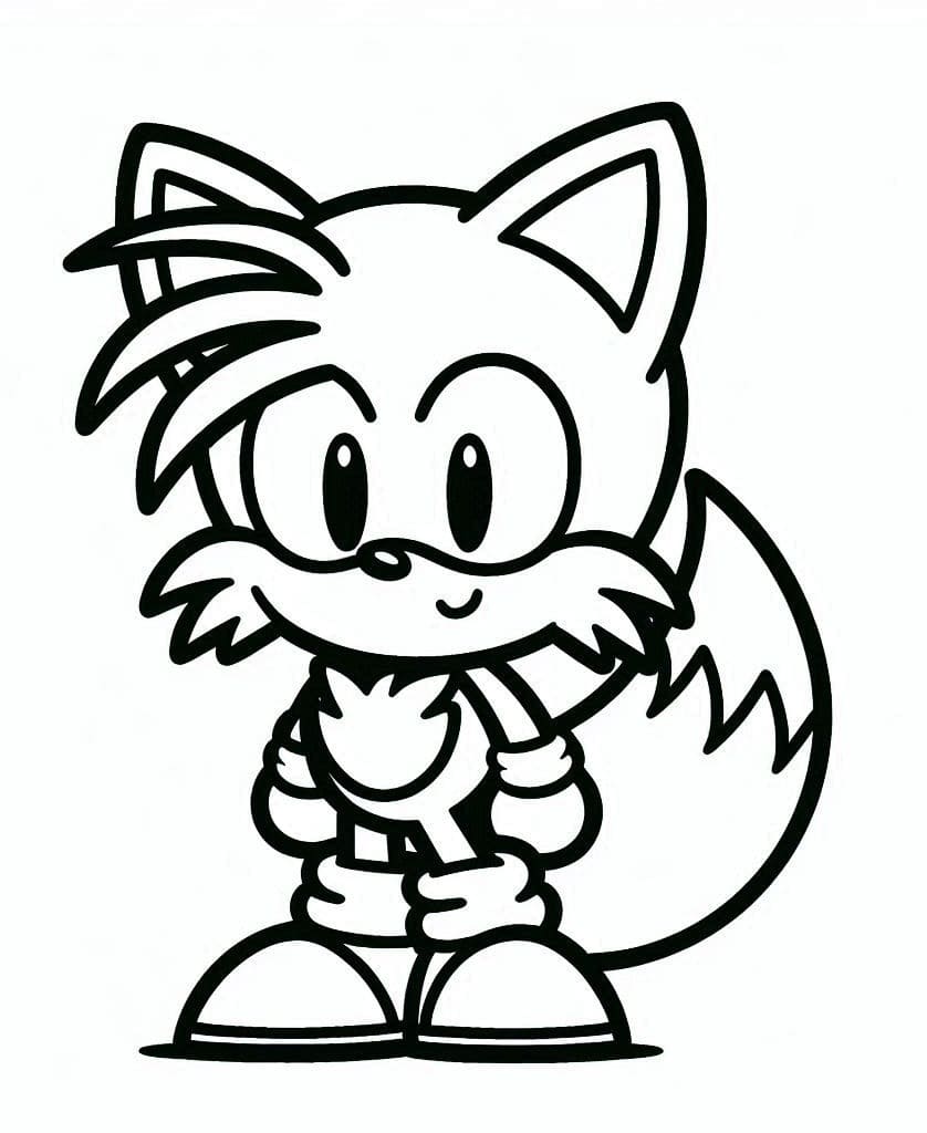 Desenho de Pequeno Tails para Colorir
