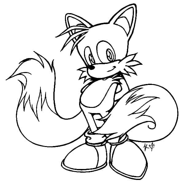 Desenho de Tails Grátis para Colorir