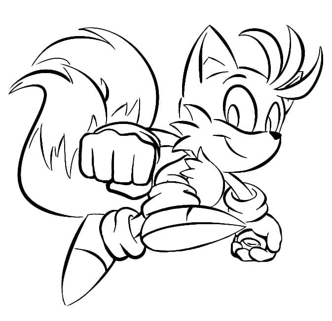 Desenho de Tails para Crianças de 2 Ano para Colorir