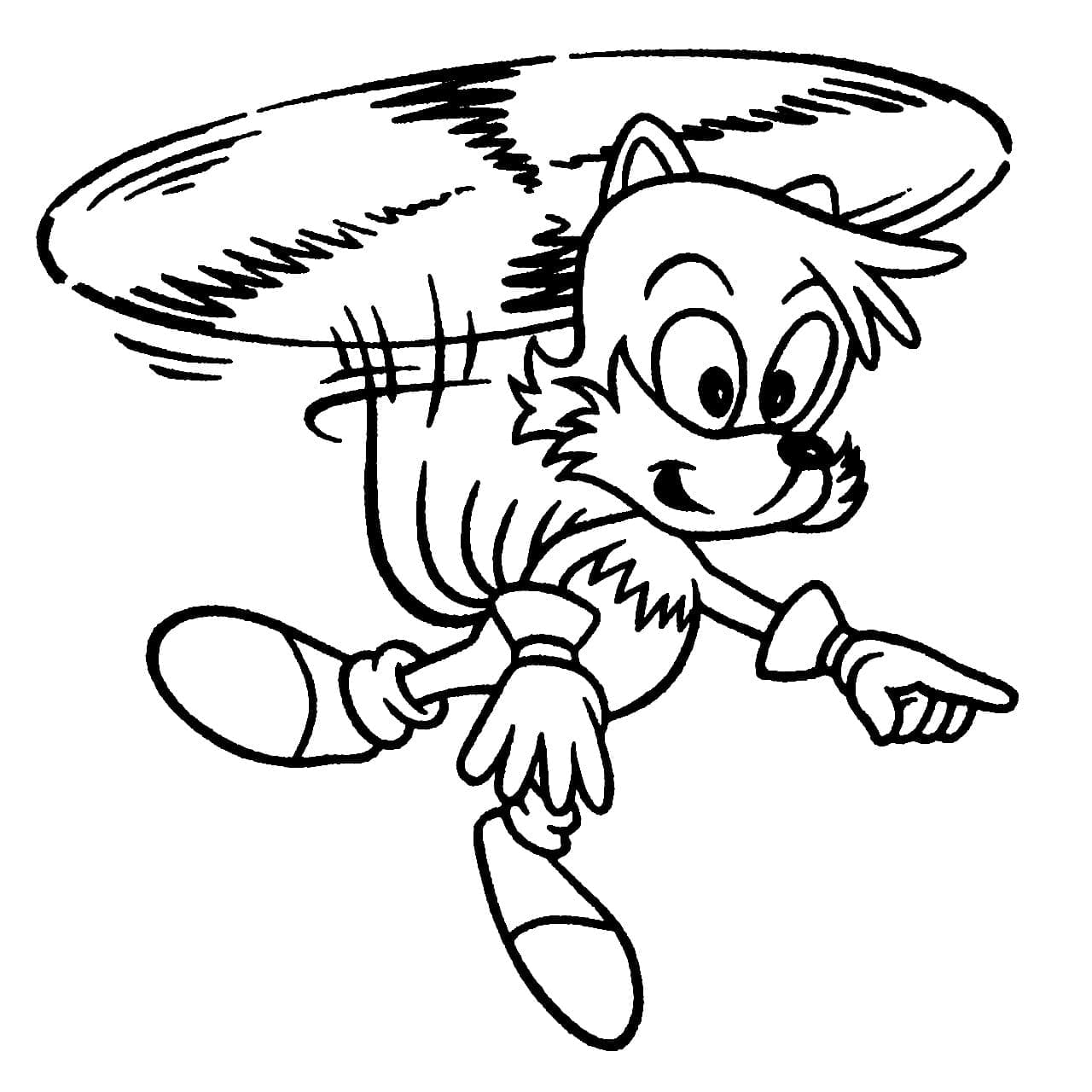 Desenho de Tails para Crianças para Colorir