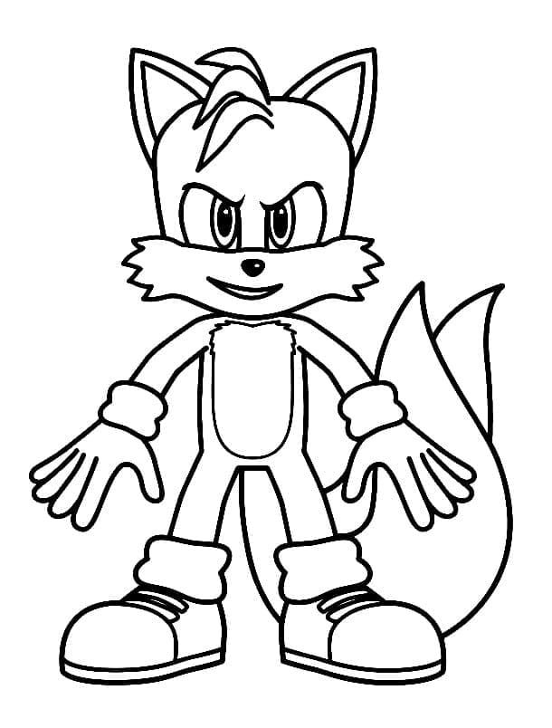 Desenho de Tails de Sonic The Hedgehog para Colorir