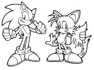 Tails Sonic para Colorir