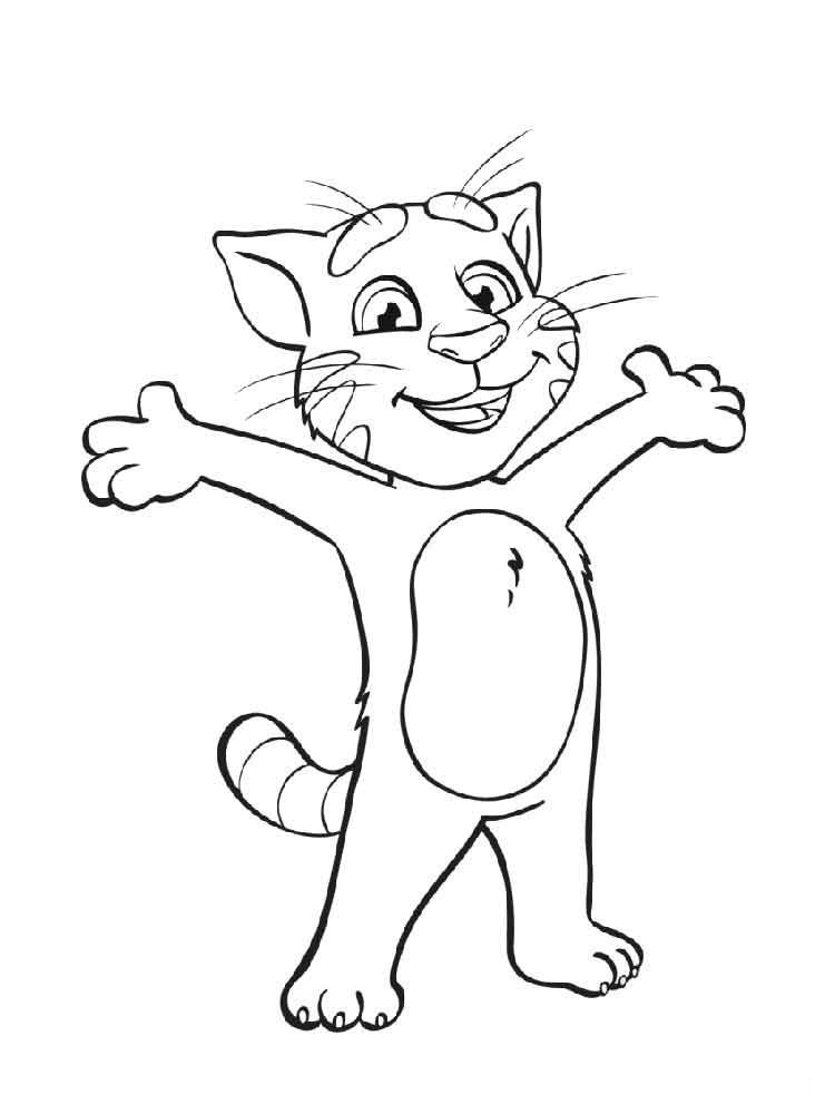 Desenho de Talking Tom Download para Colorir