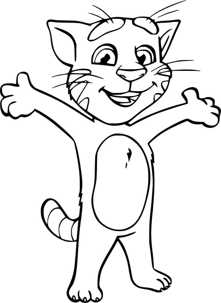 Desenho de Talking Tom Download Pdf para Colorir