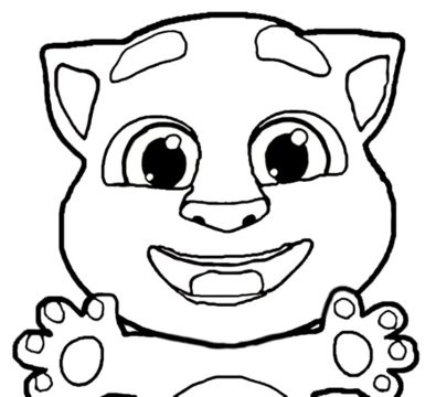 Desenho de Talking Tom para Colorir Pdf grátis