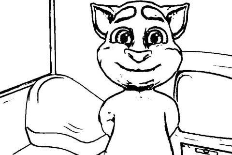 Desenho de Talking Tom para Imprimir Pdf grátis