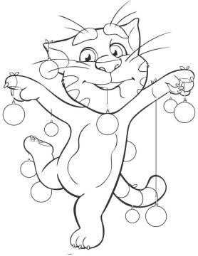 Desenho de Talking Tom para Pintar Imprimível