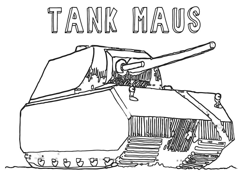 Desenho de Tanque de Guerra Download Pdf para Colorir