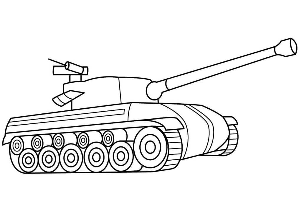 Desenho de Tanque de Guerra para Imprimir Pdf Grátis