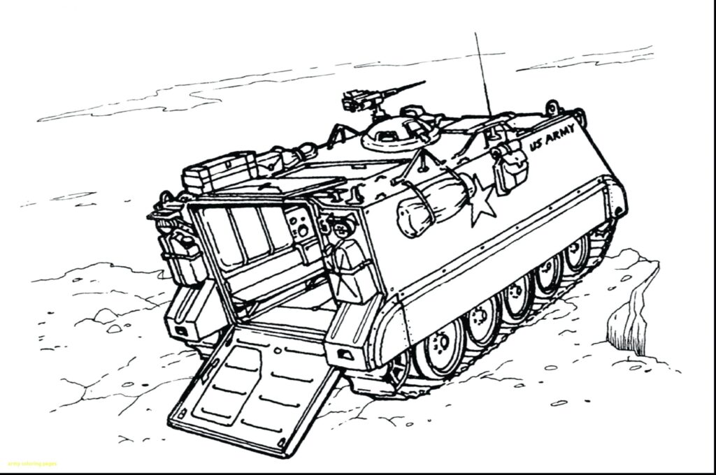 Desenho de Tanque de Guerra Pdf para Colorir