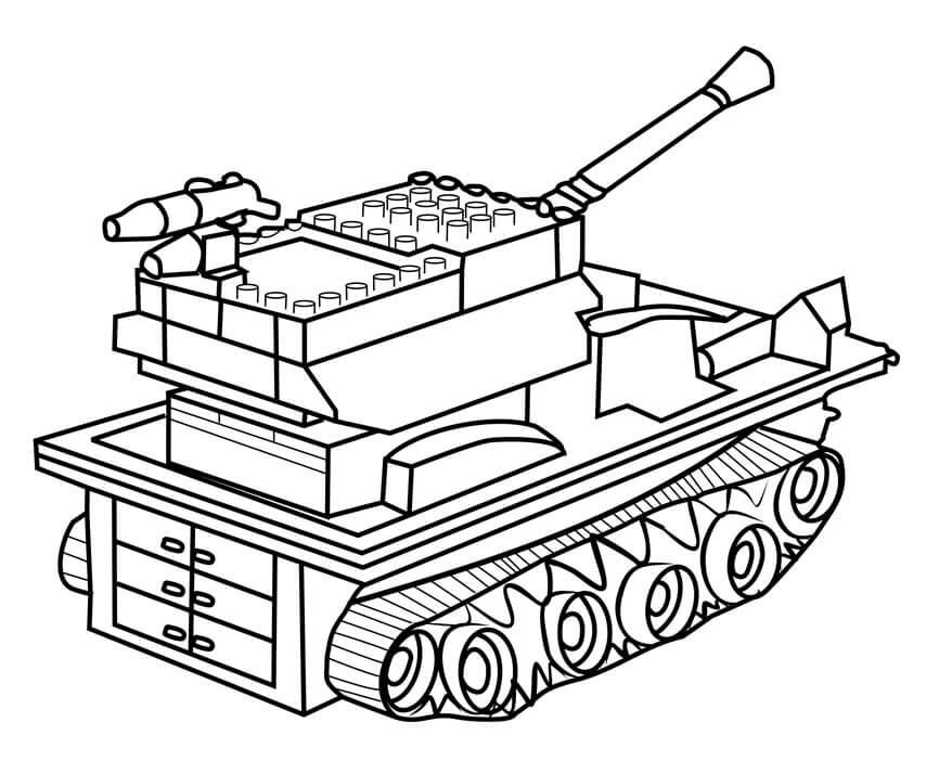 Desenho de Tanque Militar para Colorir Download