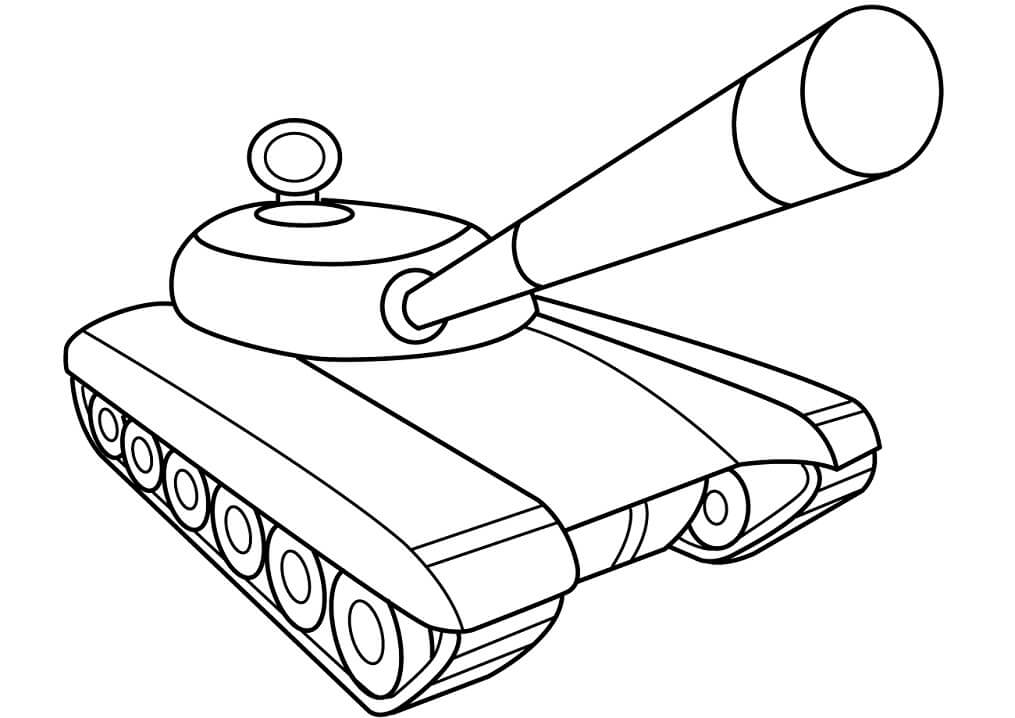 Desenho de Tanque Militar para Pintar Download