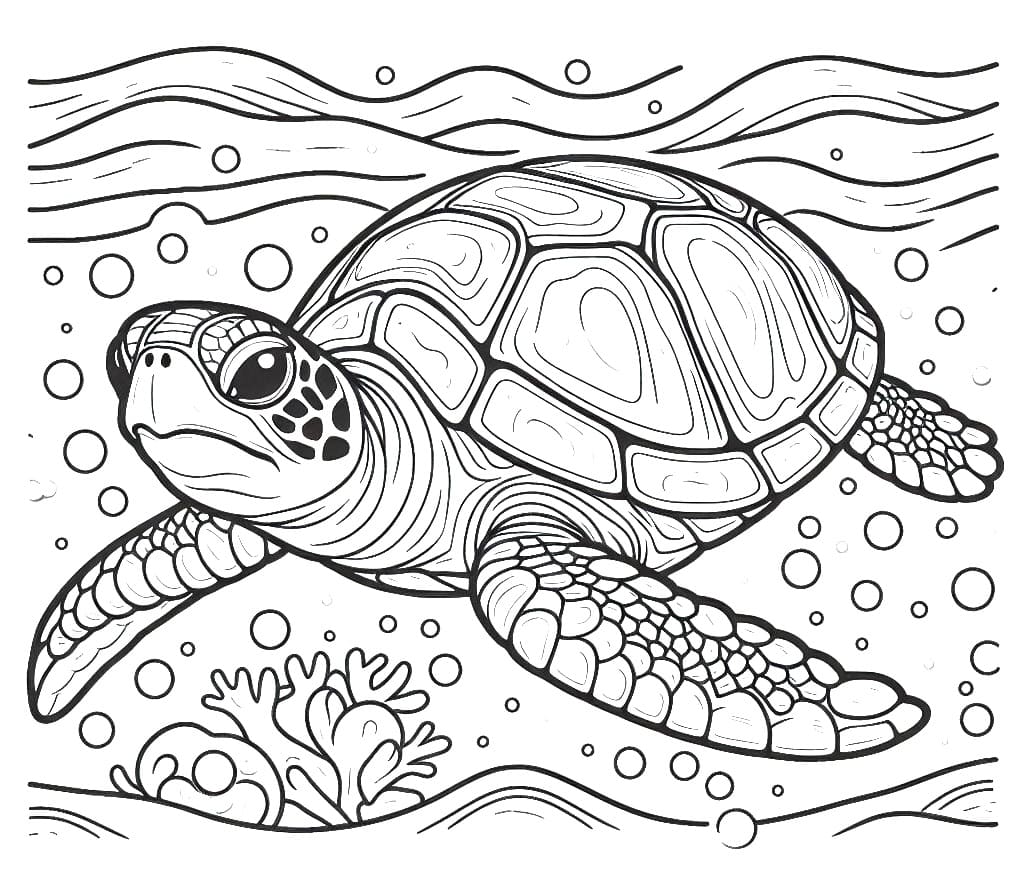 Desenhos de Tartaruga Marinha para Colorir