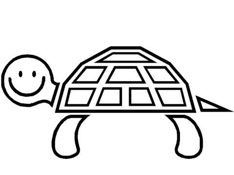 Desenho de Tartaruga Pdf para Colorir