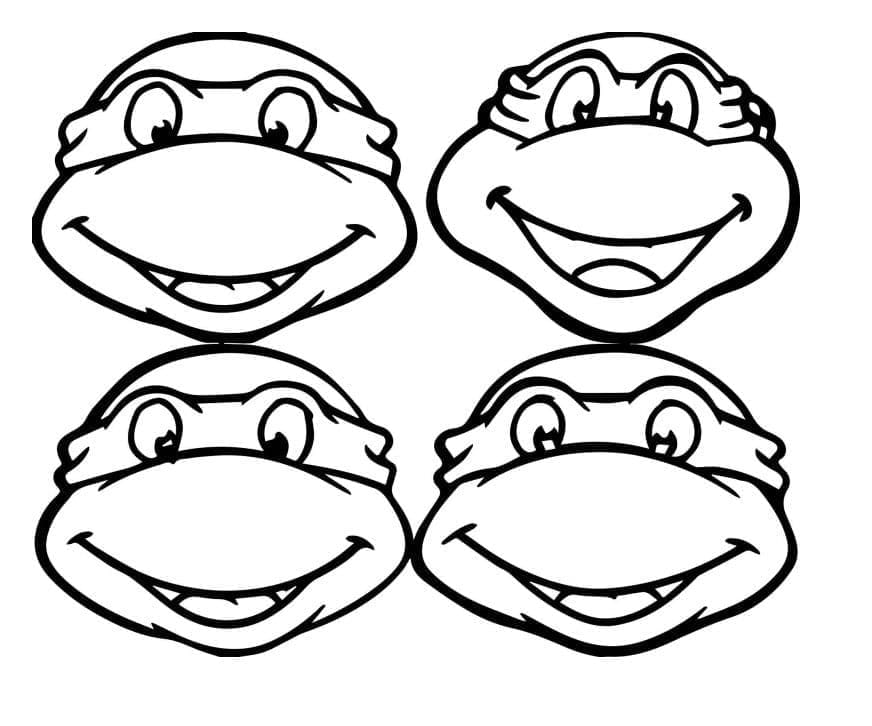 Desenho de Tartarugas Ninja Grátis para Crianças para Colorir