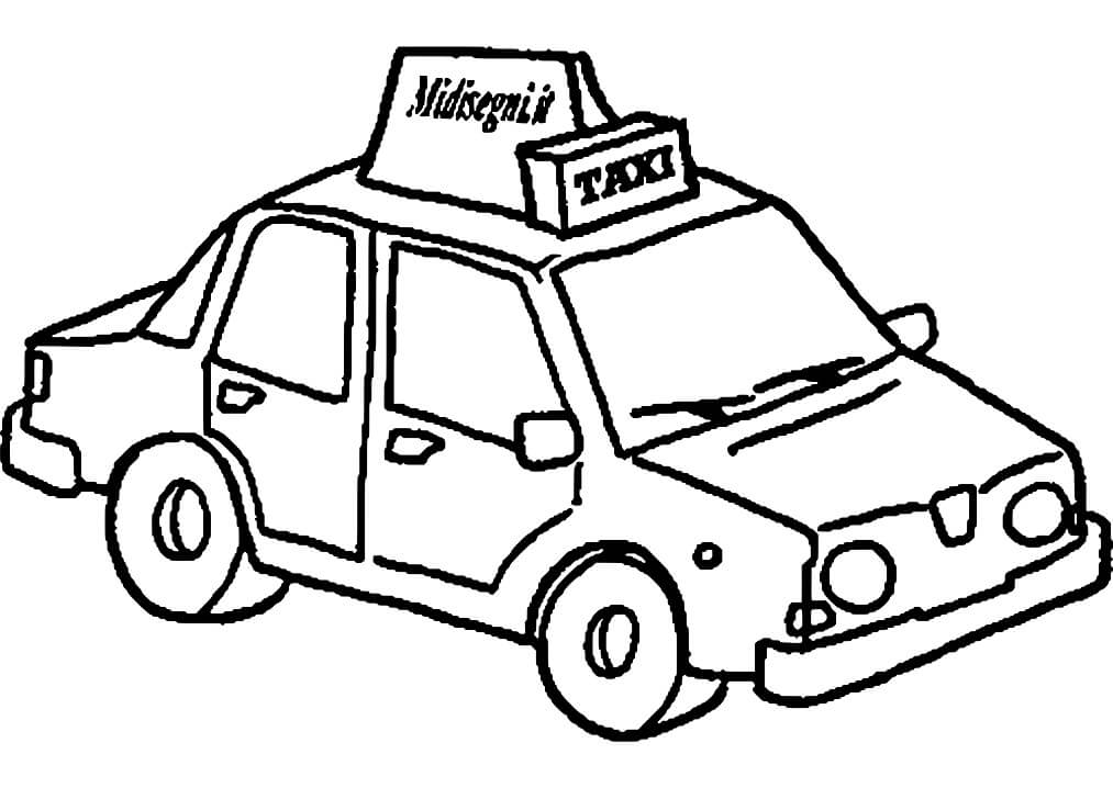 Desenhos de Taxi para Colorir