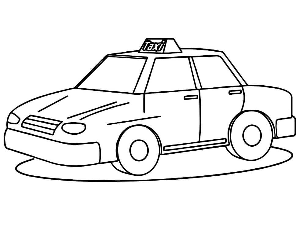 Desenho de Táxi Simples